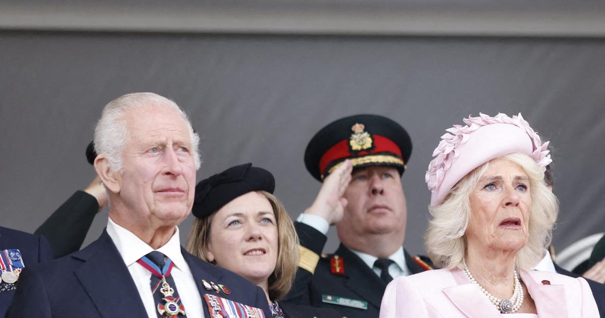 Regarder la vidéo En photos, les larmes du roi Charles III et de la reine Camilla durant les commémorations du débarquement
