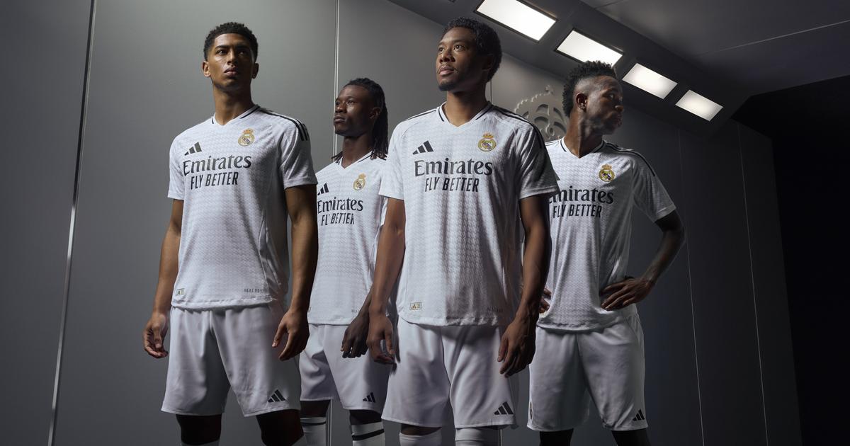 Regarder la vidéo Foot : le Real Madrid présente son nouveau maillot et celui de Mbappé