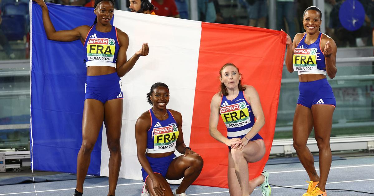 Regarder la vidéo Athlétisme: les Françaises du relais 4x100 m décrochent la médaille d’argent aux championnats d’Europe