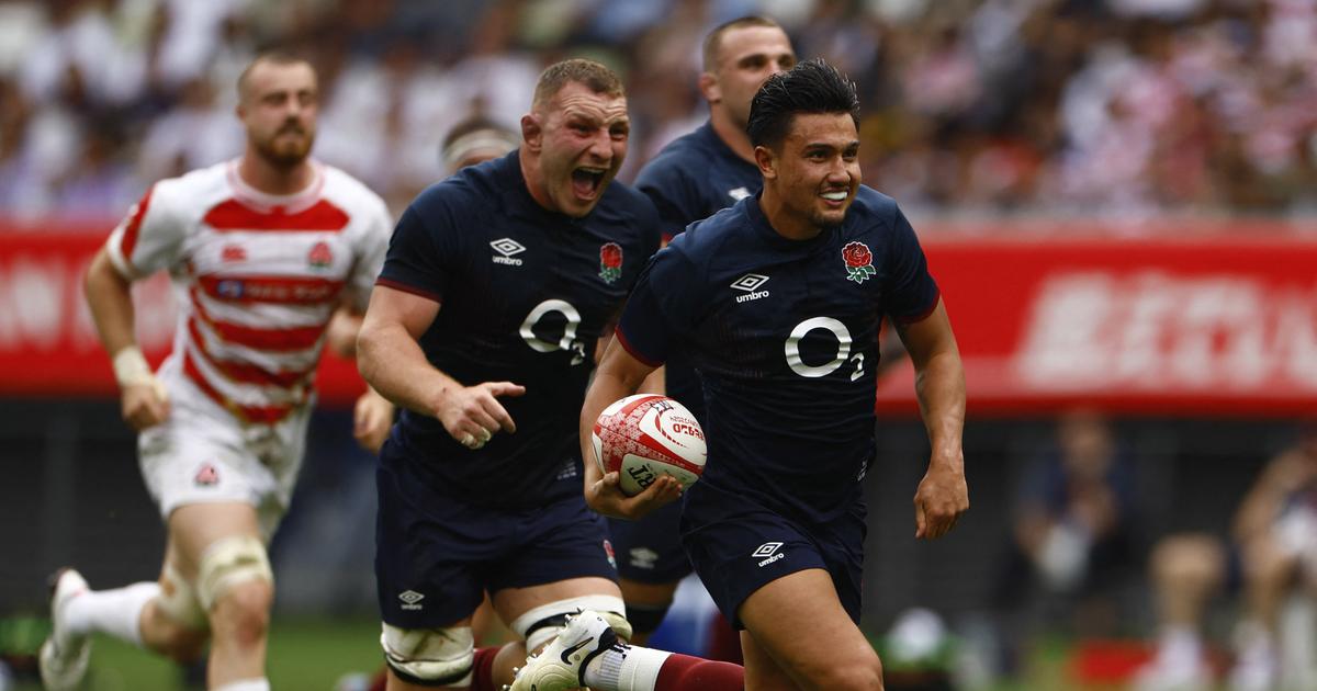 Regarder la vidéo Rugby: l'Angleterre étrille le Japon et débute bien sa tournée d’été