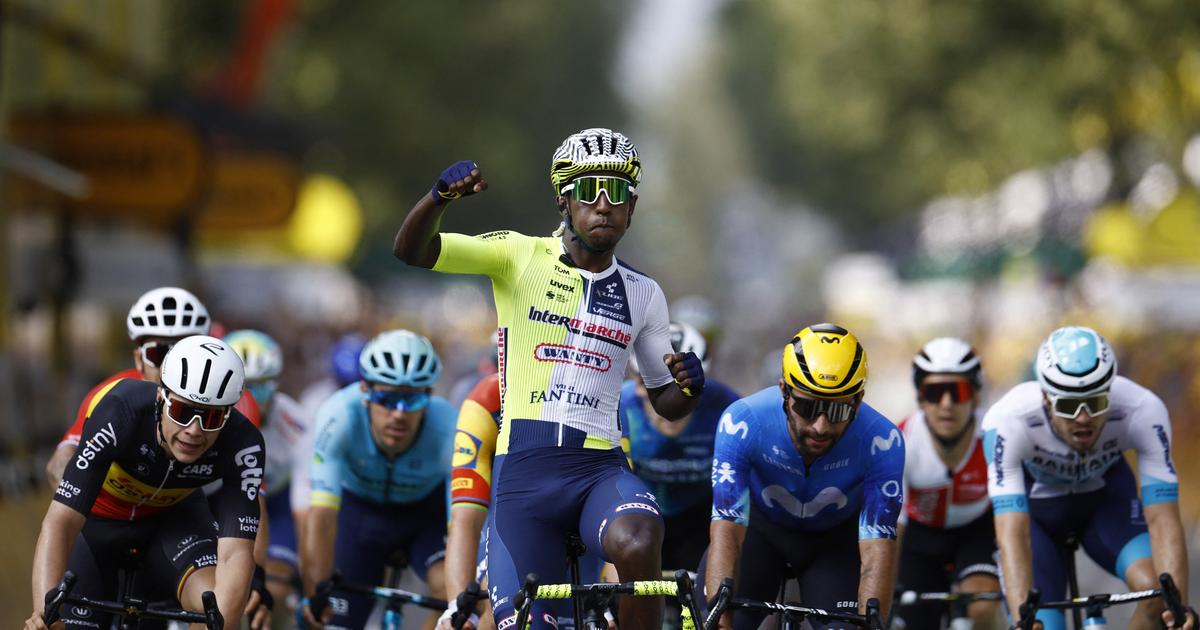 Regarder la vidéo Tour de France : Girmay remporte le sprint à Turin, Pogacar dépossédé du maillot jaune