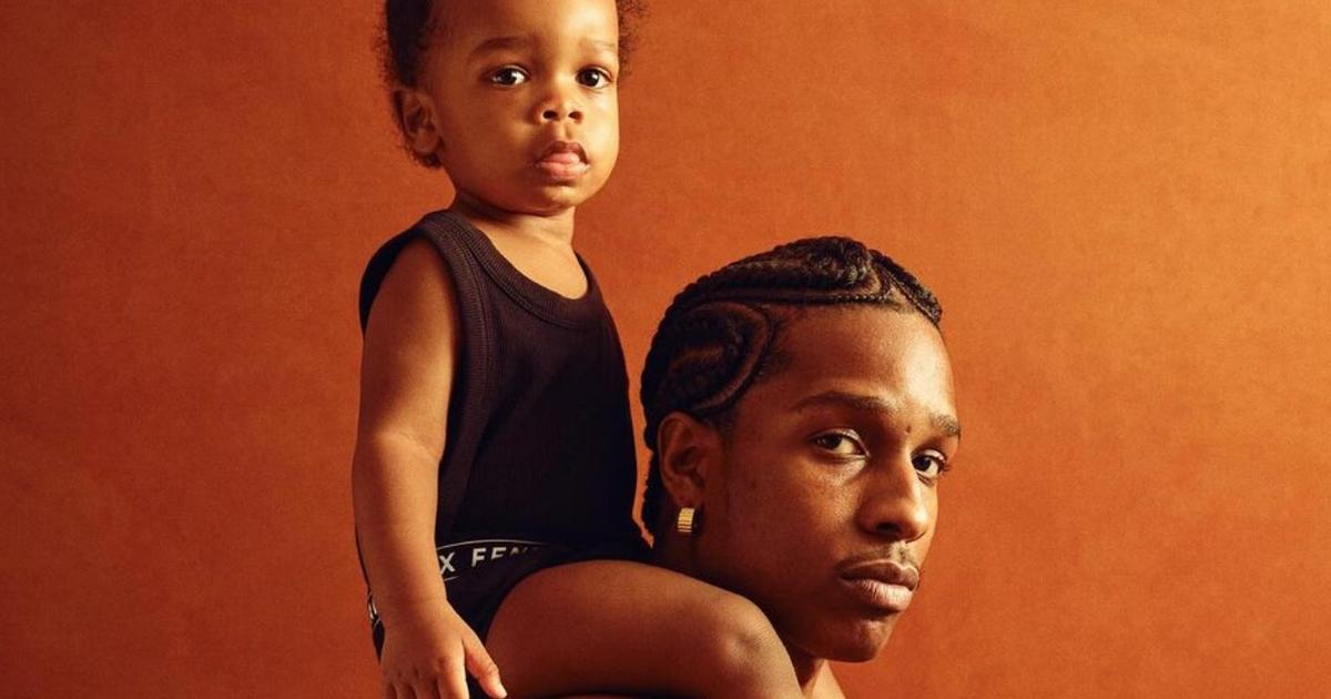 Rihanna stars in a scene with 2-year-old Rza and Asap Rocky in her Savage X Fenty campaign.
