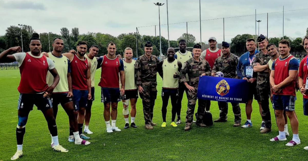 JO - Rugby à 7 : quand des soldats français partagent un moment privilégié avec les champions olympiques français