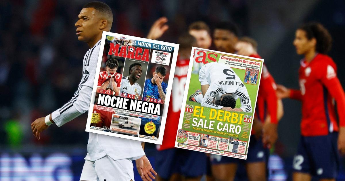 “Nuit Noire”, “Désastre”, “Gifle”… The Spanish press goes to Real Madrid after the defeat in Lille