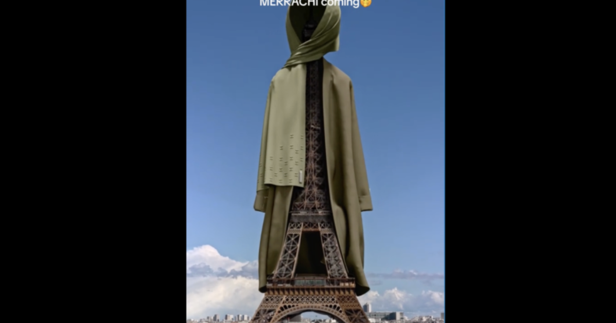 «Vous vous souvenez quand ils ont interdit le hidjab?» : une marque de vêtements islamiques déclenche une polémique en voilant la tour Eiffel