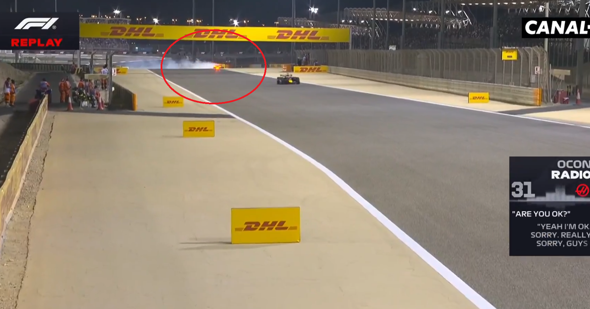 Ocon Sakhir Crash: Lost Car & Wall Tap – Video