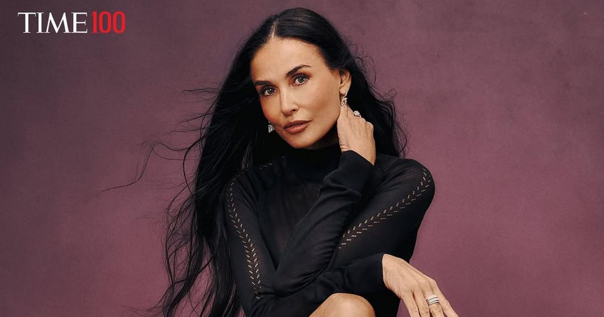 Body noir, talons hauts et jambes nues : Demi Moore dans le célèbre classement des 100 personnes les plus influentes du magazine Time