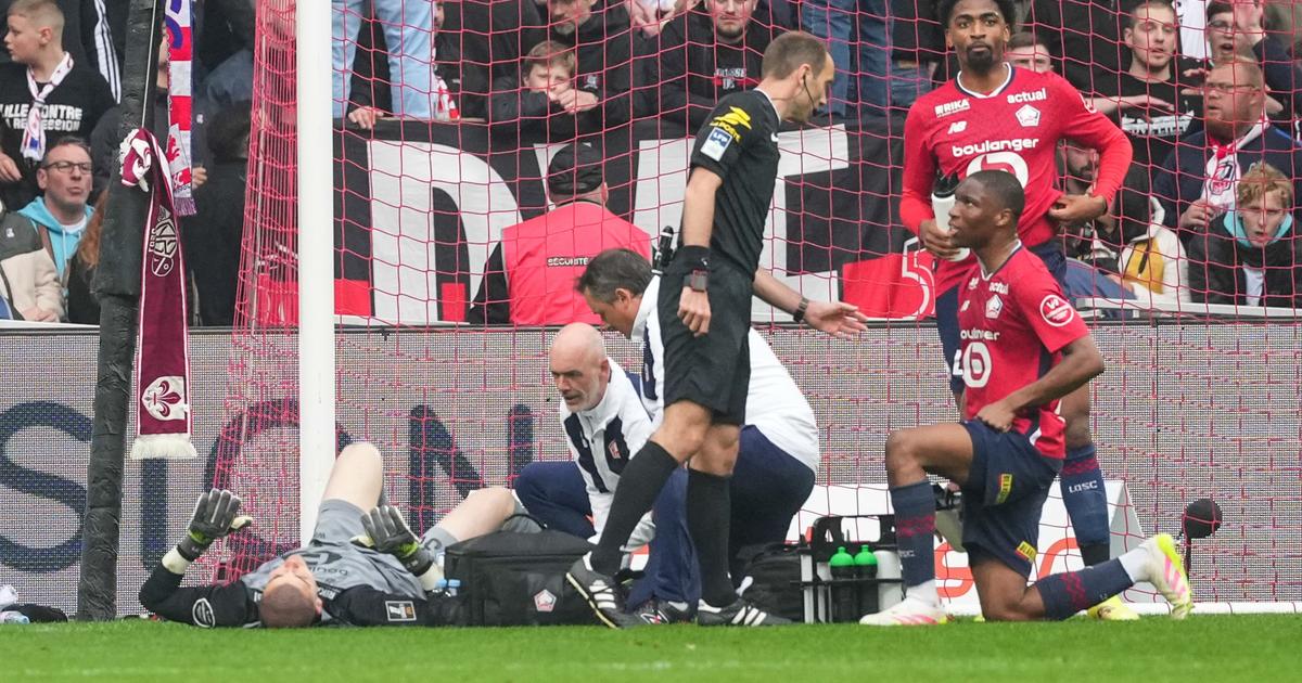 Ligue 1 : «On a eu peur», Lucas Chevalier a «deux ou trois dents cassées» après Lille-Auxerre