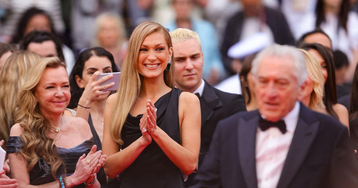 À Cannes, la réaction devenue virale de Bella Hadid quand elle voit Robert De Niro sur le tapis rouge