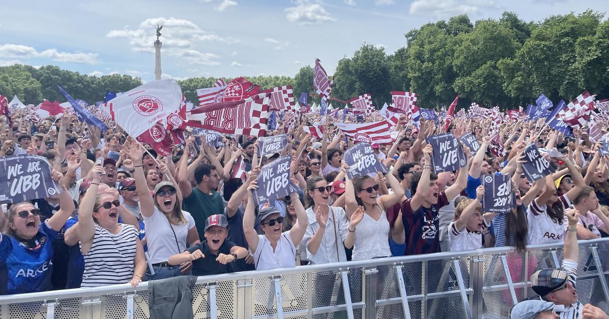 «On est les rois d’Europe !» : sur la place des Quinconces de Bordeaux, 25.000 supporters de l’UBB ont vibré pour leurs champions