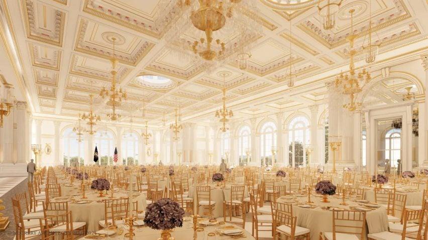 «Une grande salle de bal dorée» : Donald Trump veut imprimer sa marque à la Maison-Blanche