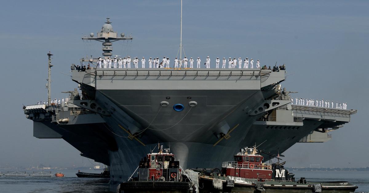 En août dernier, USS Gerald R. Ford, le plus grand porte-avions du ...