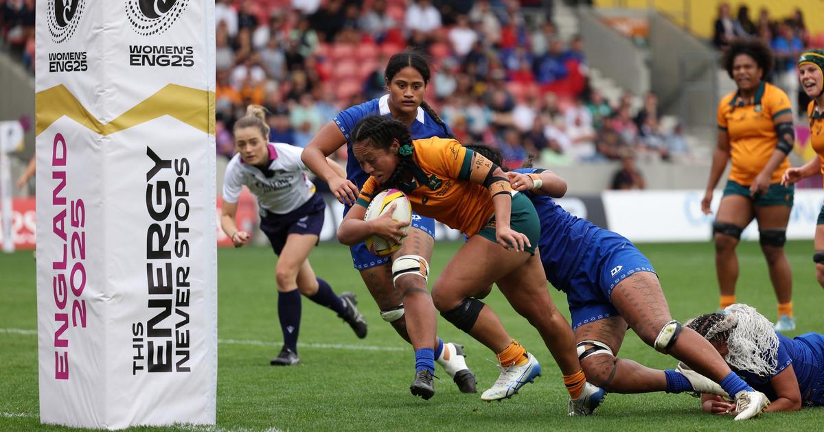 Coupe du monde fÃ©minine de rugby : lâ€™Australie Ã©crase les Samoa avec onze essais au...
