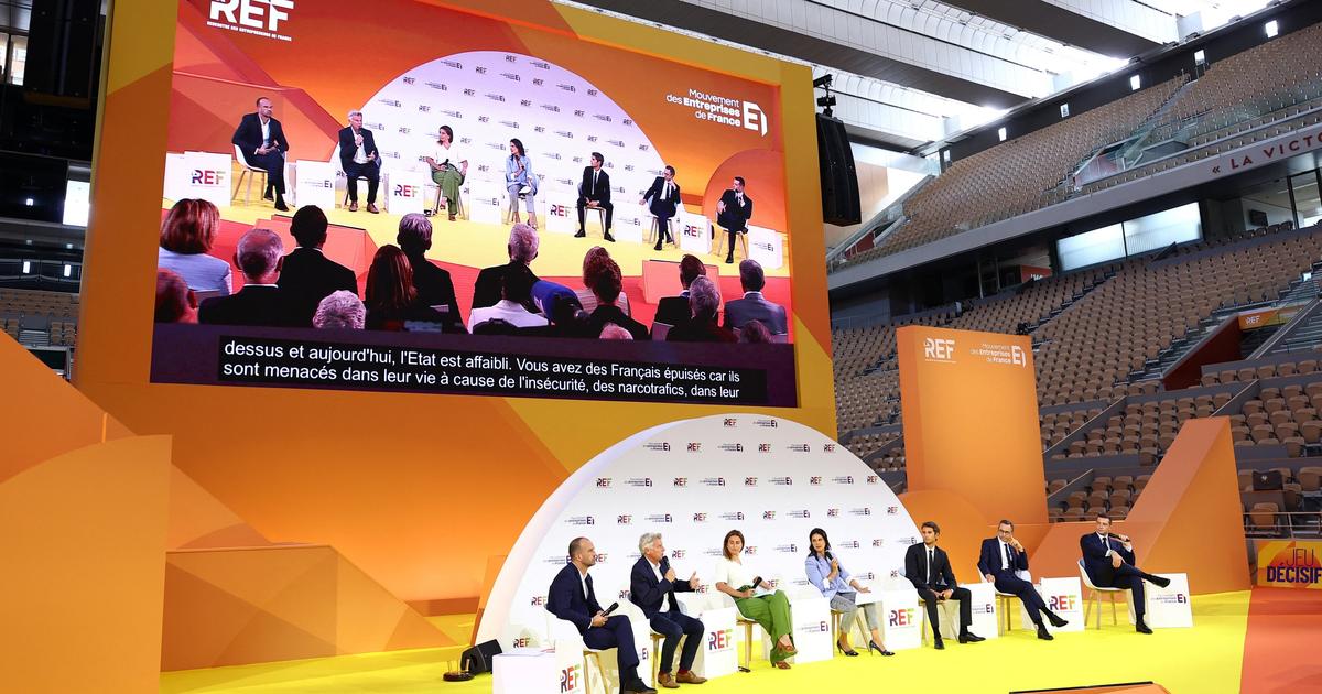 Les chefs de parti affichent leurs divergences devant le Medef