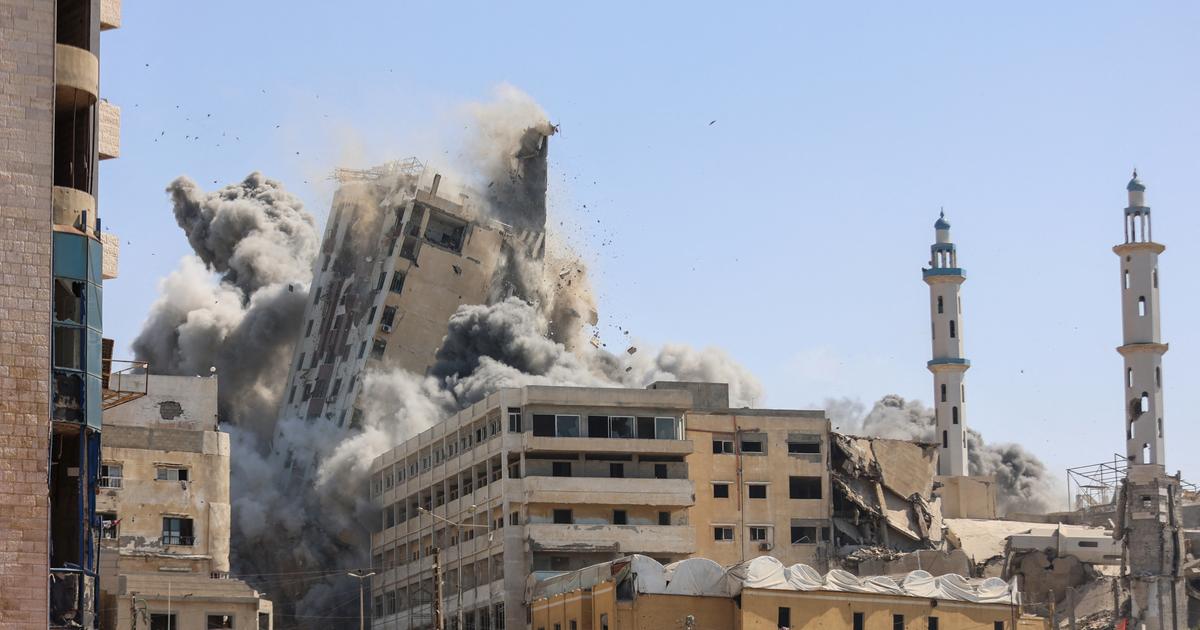 Guerre à Gaza : une tour s’effondre en quelques secondes après des bombardements de l’armée israélienne