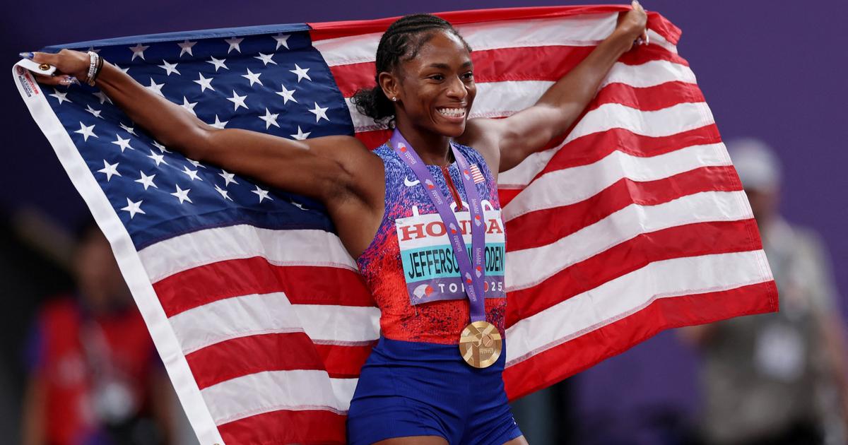 Mondiaux dâ€™athlÃ©tisme : doublÃ© en or pour Melissa Jefferson-Wooden, titrÃ©e sur 200 m