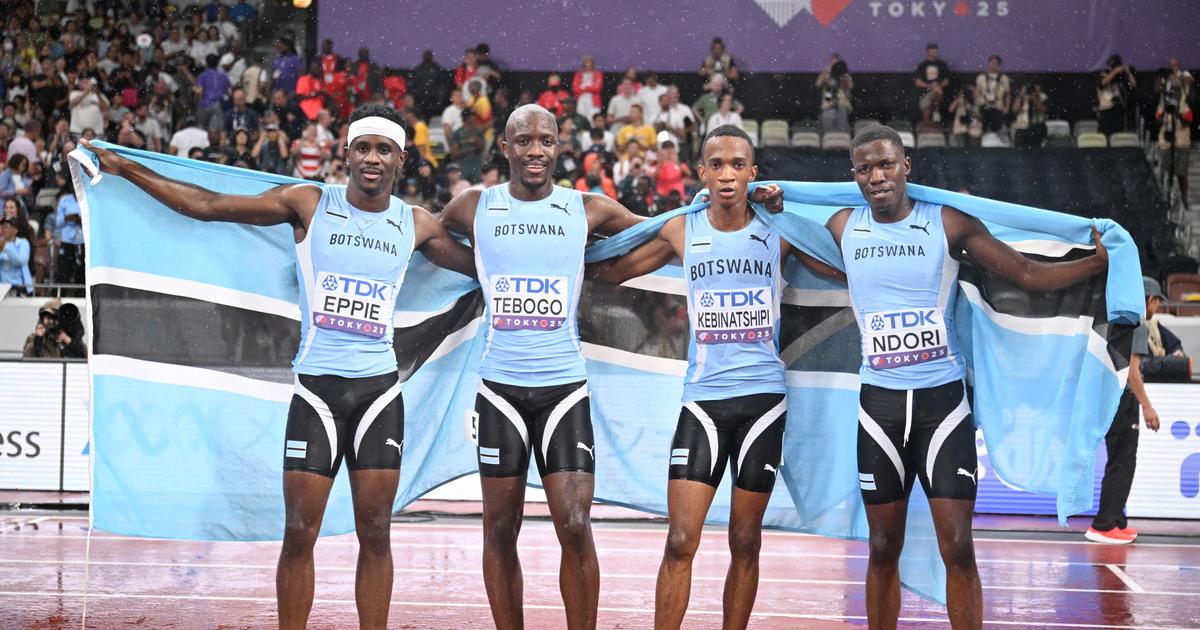 Mondiaux d'athlÃ©tisme : devant les AmÃ©ricains, les Botswanais de Letsile Tebogo titrÃ©s sur...