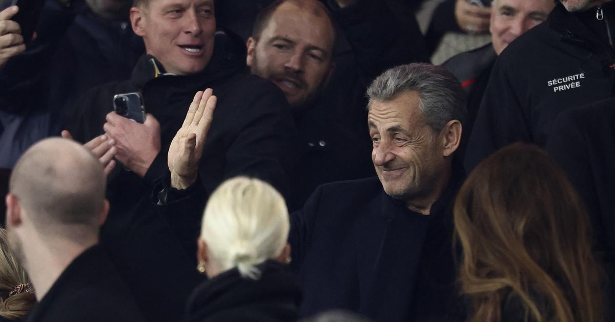 AprÃ¨s sa condamnation, Nicolas Sarkozy aperÃ§u dans les tribunes du Parc des Princes samedi...