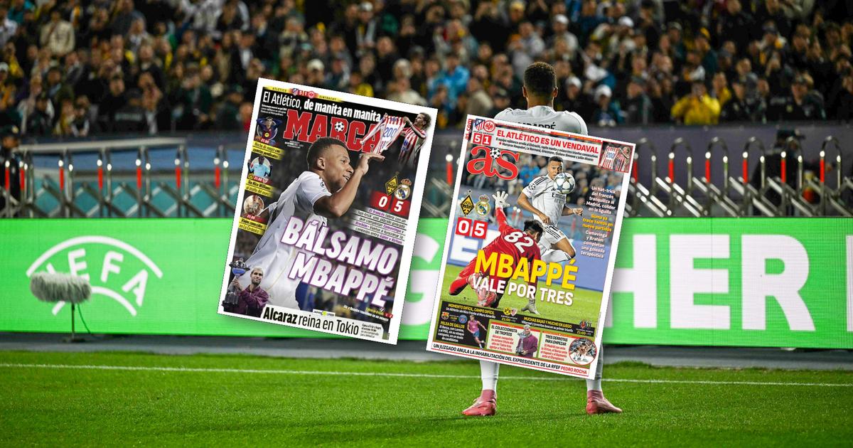 Ligue des champions : la presse madrilÃ¨ne congratule MbappÃ© et Griezmann