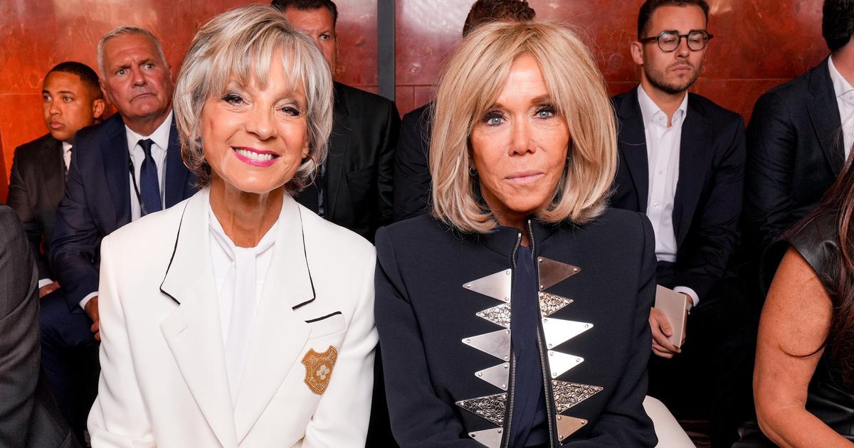 Au premier rang du défilé Louis Vuitton, Brigitte Macron adopte une allure rock-chic pour honorer son créateur préféré