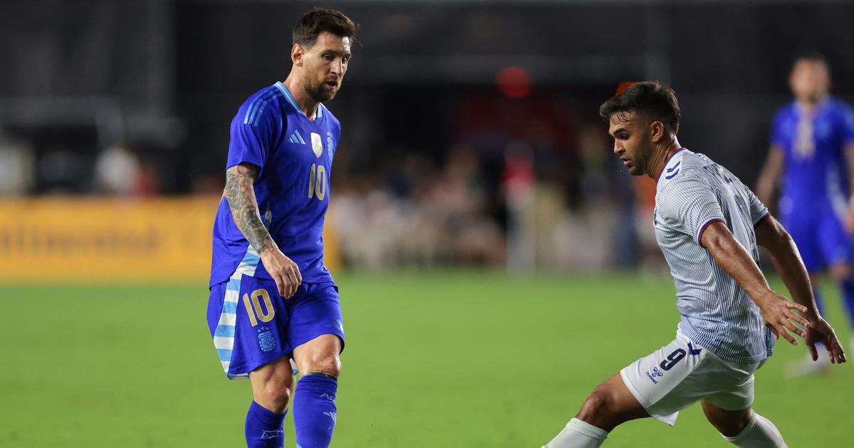 Foot: l'Argentine surclasse Porto Rico, Messi double passeur