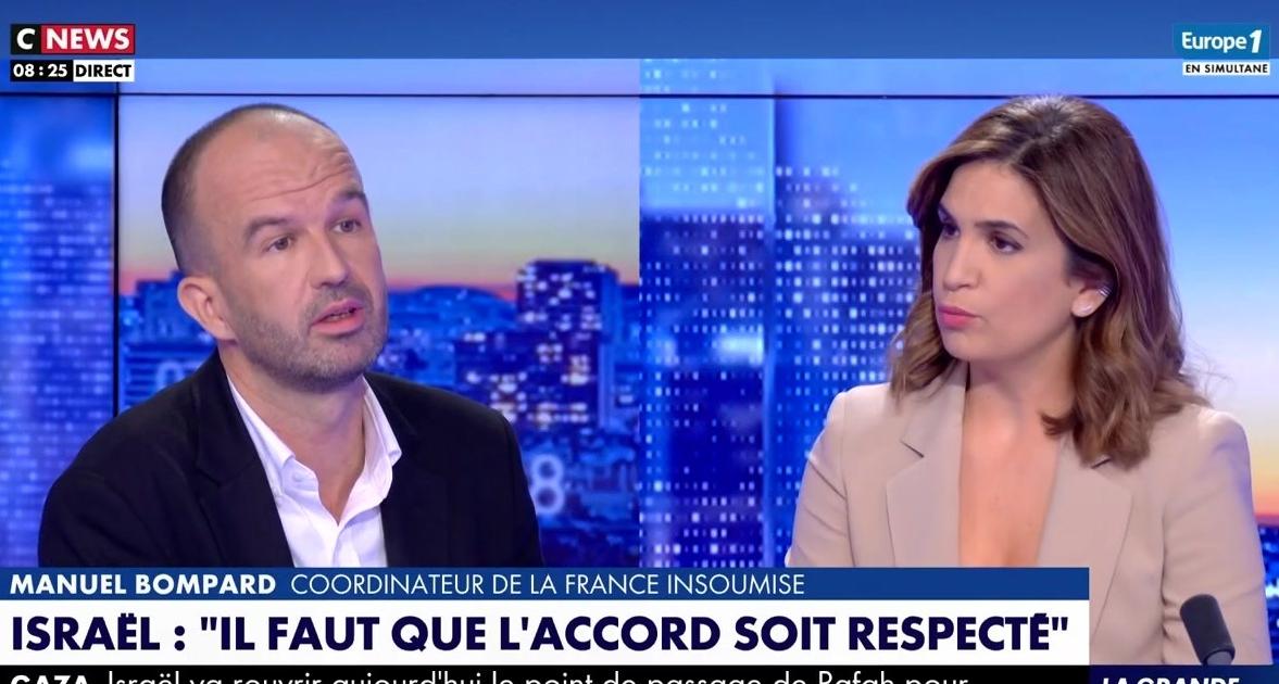 “N’en bafouillez pas…” : Sonia Mabrouk sans pitié avec Manuel Bompard, ambiance électrique sur CNews