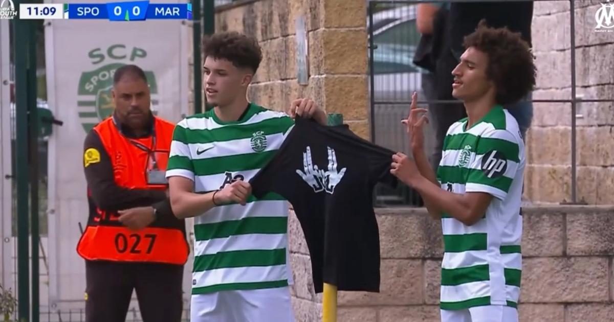 Foot : opposÃ©s Ã  lâ€™OM en Youth League, les jeunes du Sporting Portugal cÃ©lÃ¨brent...