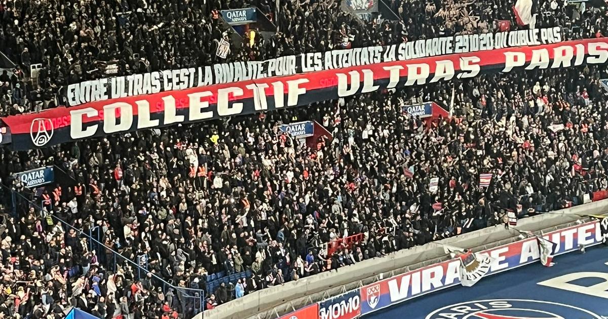 PSG-Nice : Banderole, Marseillaise... Les Ultras parisiens rendent hommage aux victimes des...