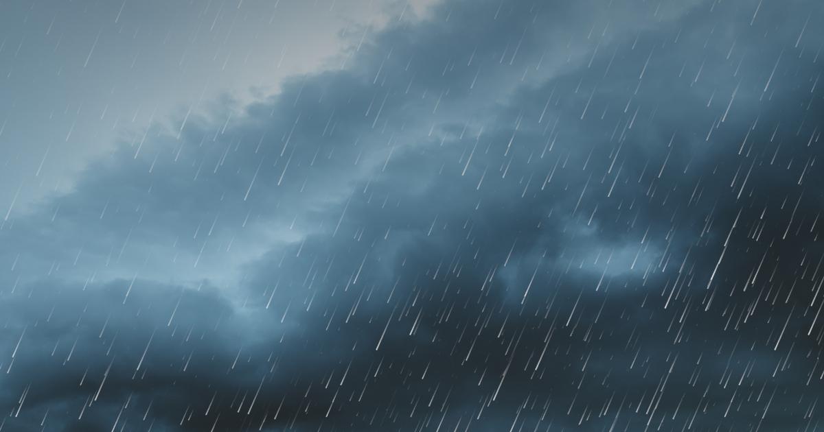 Vue météorologique des pluies sur le sud-est de la France