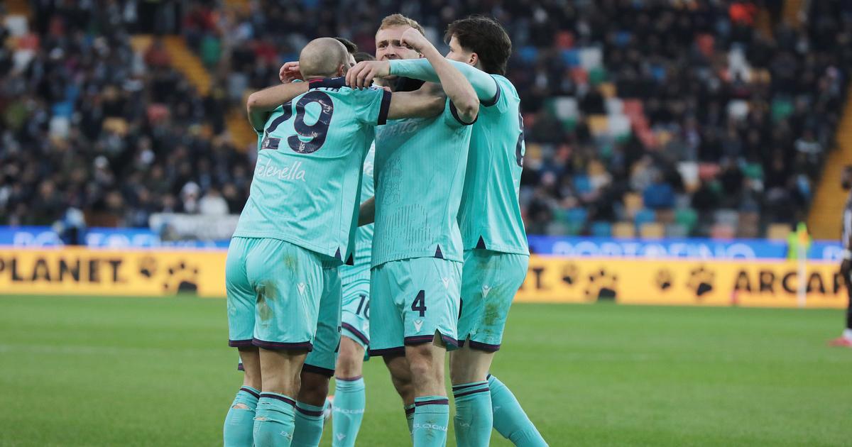 Serie A : vainqueur de lâ€™Udinese, Bologne rejoint provisoirement la tÃªte du championnat