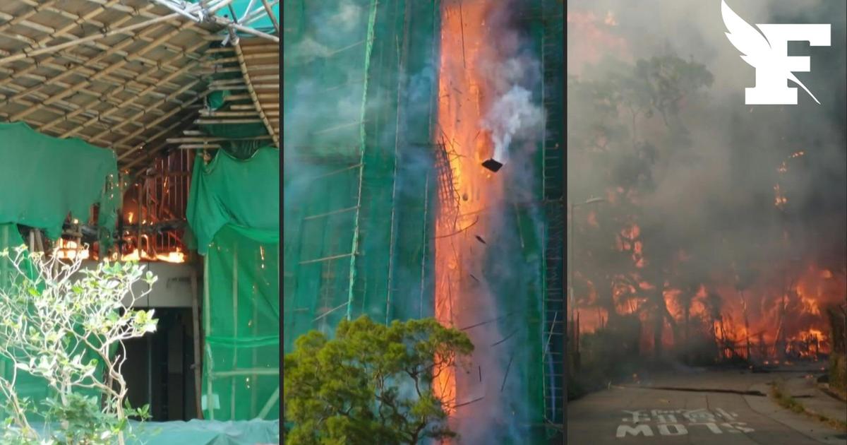 Incendie à Hongkong: les images du départ de l’incendie géant, captées par des témoins sur place