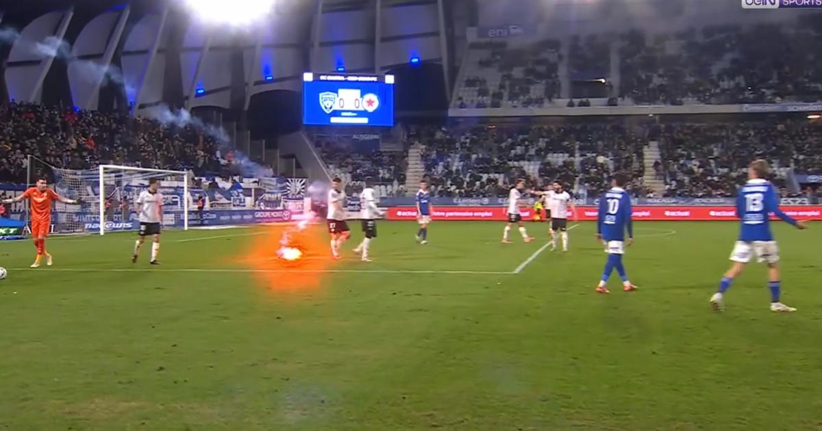 Ligue 2: un fumigÃ¨ne lancÃ© sur un joueur du Red Star Ã  Bastia, le match dÃ©finitivement...