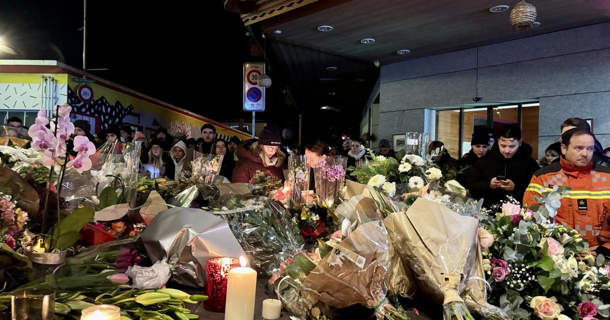 in Crans-Montana, a bereaved youth after the fatal fire