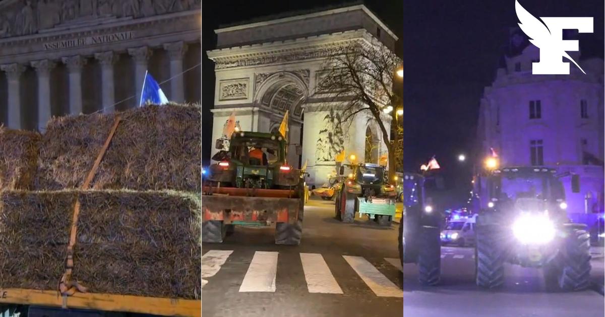 Porte Dauphine, Champs-Élysées, Assemblée nationale… Les images des dizaines de tracteurs dans Paris
