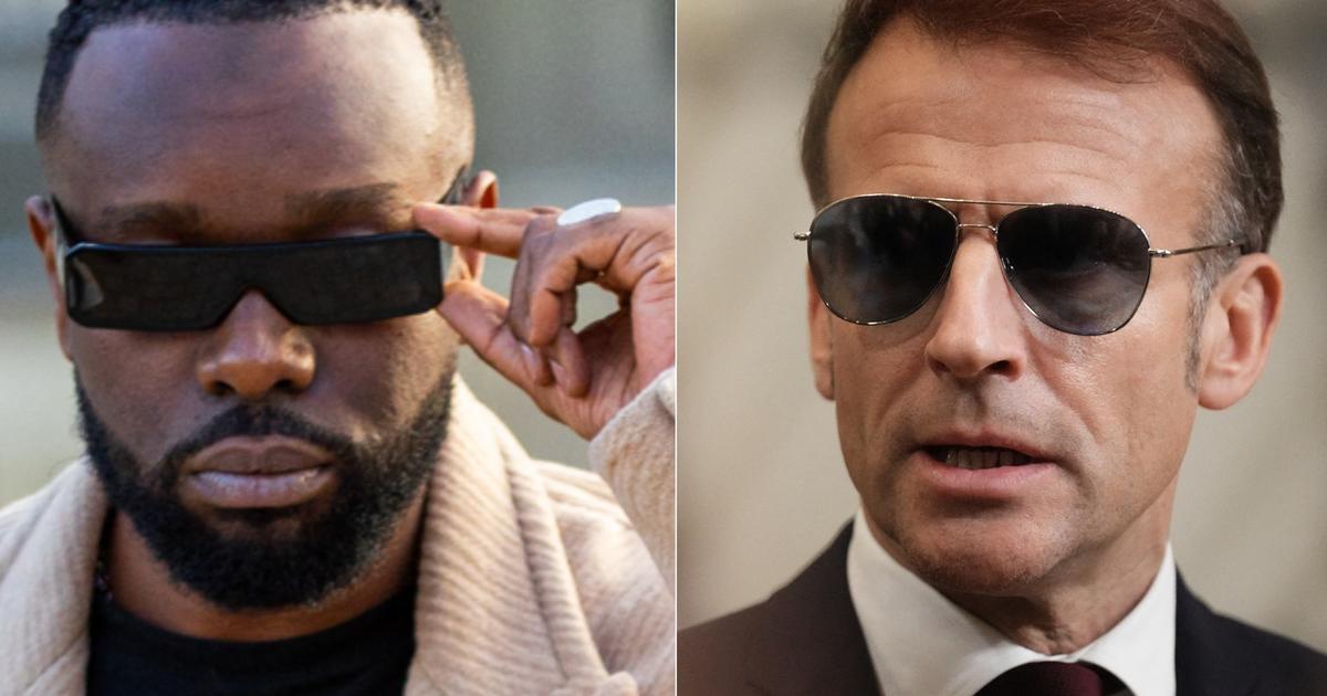 La photo décalée de Gims et Emmanuel Macron, lunettes sur le nez à l’Élysée