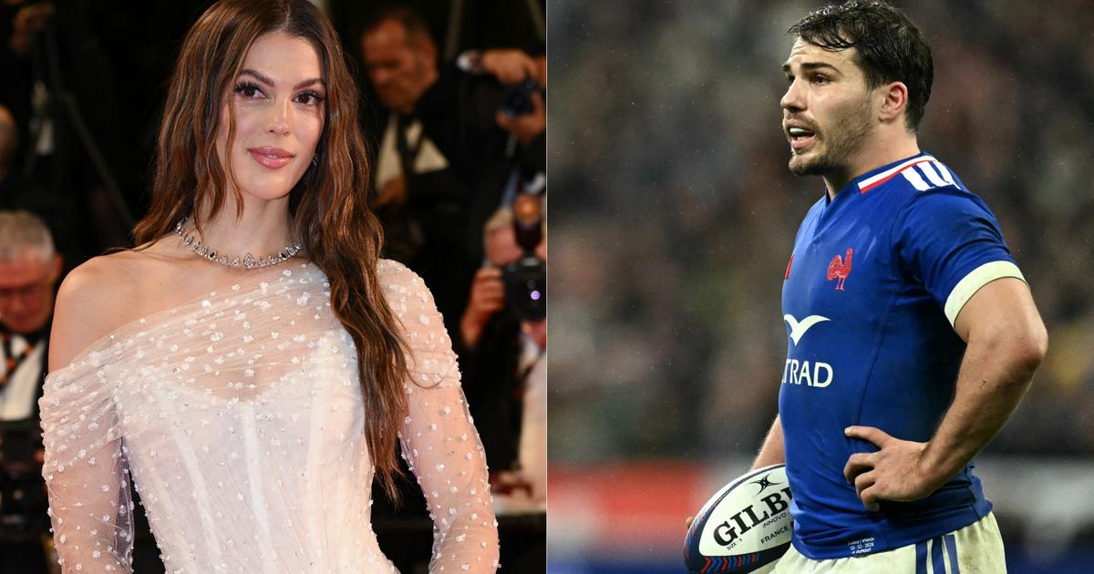 «La famille» : Iris Mittenaere dans les tribunes du Stade de France pour soutenir Antoine Dupont