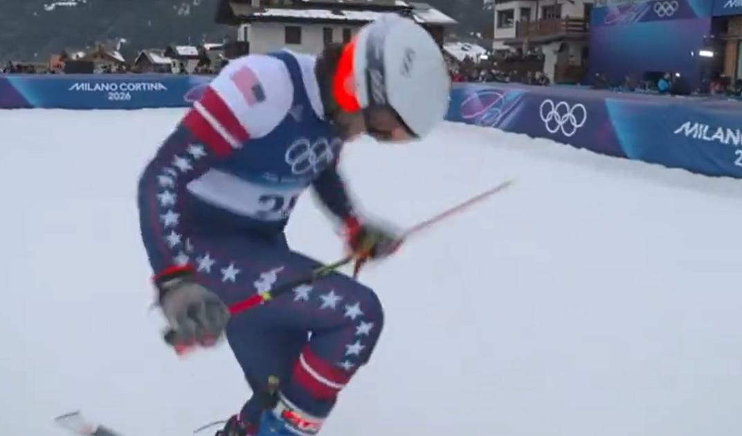 JO 2026 : en vidéo, un skieur américain, en colère, tente de briser son bâton… en vain
