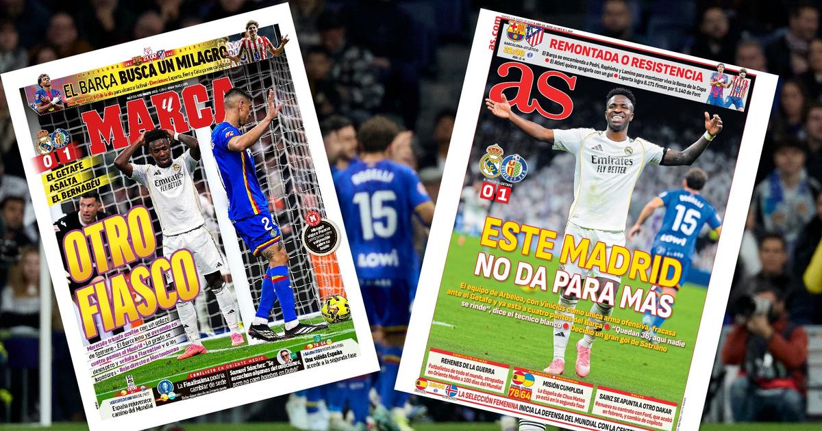 «Nouveau fiasco», «KO», «incapables de faire mieux»... La presse espagnole dépitée après la nouvelle défaite du Real Madrid