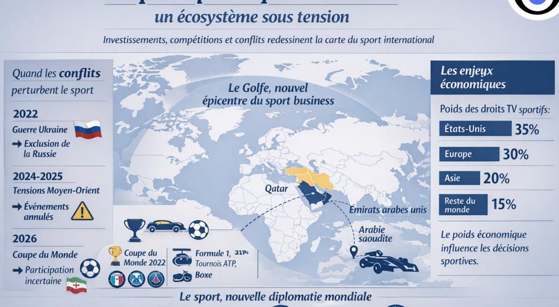 Quand la guerre au Moyen-Orient bouscule l’économie mondiale du sport