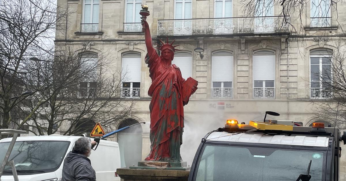 Bordeaux : la statue de la Liberté vandalisée et repeinte en rouge, la mairie va porter plainte
