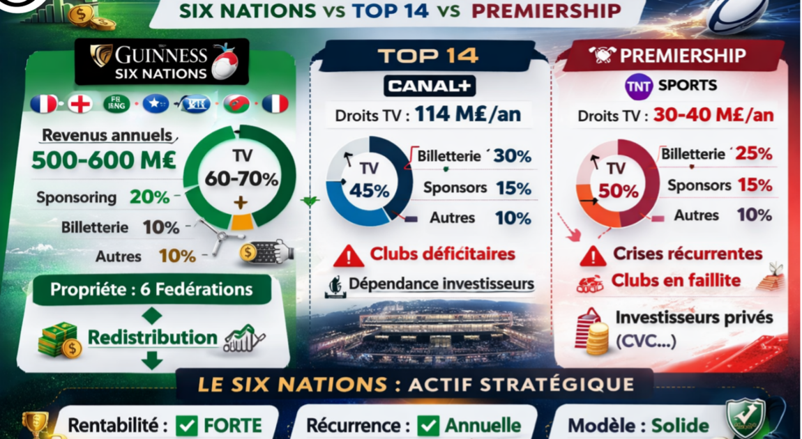 Le Six Nations, colonne vertébrale financière d’un rugby européen sous tension