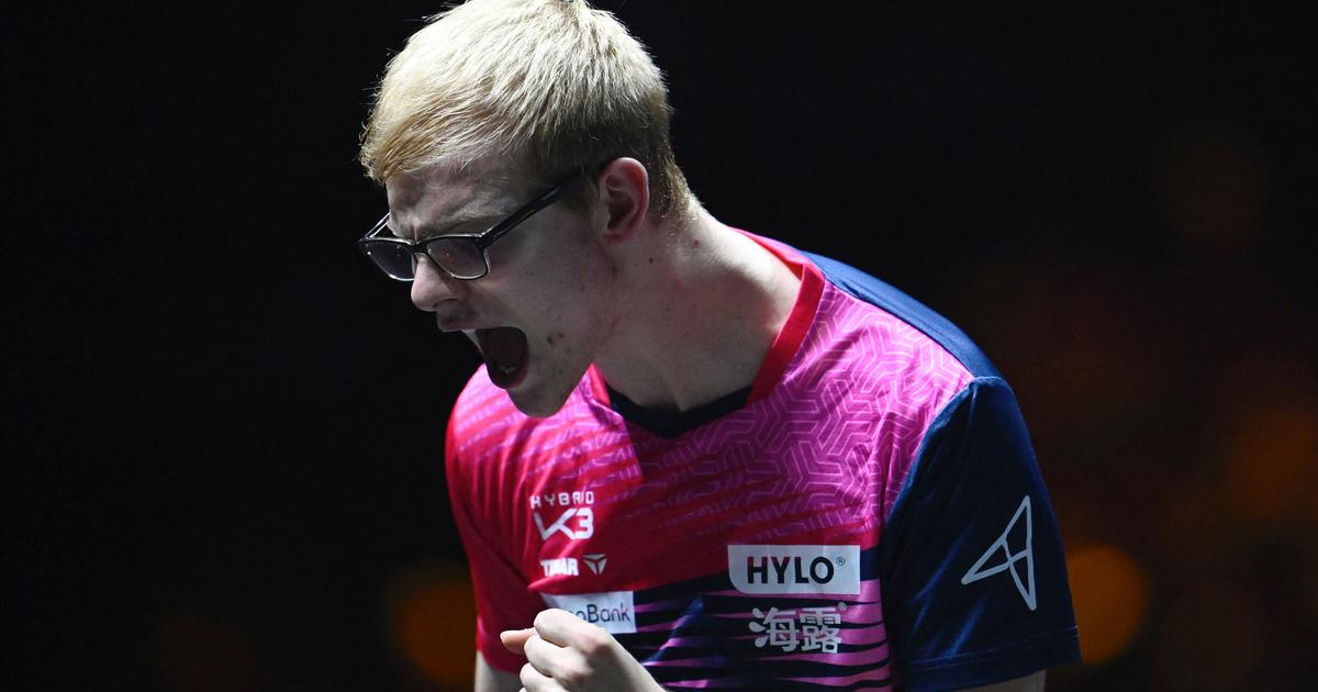 Félix Lebrun lors du WTT Champions de Chongqing