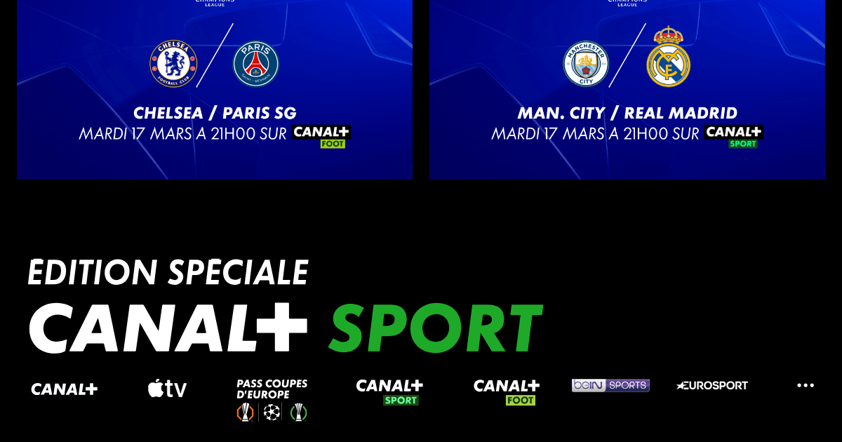 Ofertas ESPECIALES DE EDICIÓN CANAL+ SPORT y RAT+ SPORT para ver los partidos de vuelta de octavos de final de la UEFA Champions League.