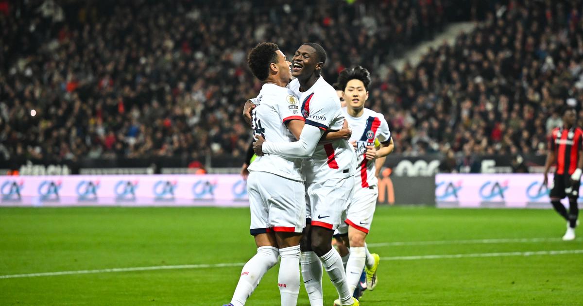 Nice-PSG : Nuno Mendes lance les Parisiens sur penalty, puis sert parfaitement Doué... En vidéo, les buts de la soirée