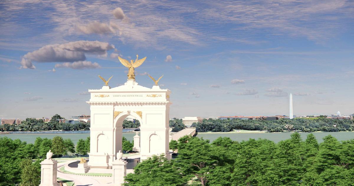 La administración Trump revela planes para un arco de triunfo de 76 metros en Washington.