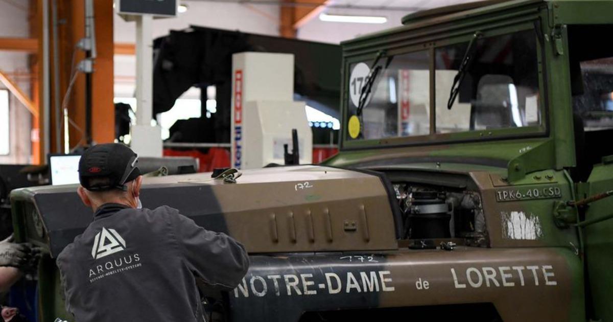 Specializing in the maintenance of army trucks, Arquus factory in Saint