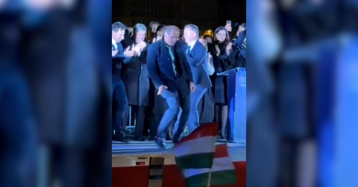 Elecciones en Hungría: el baile de la victoria de un futuro ministro de Péter Magyar se hace viral