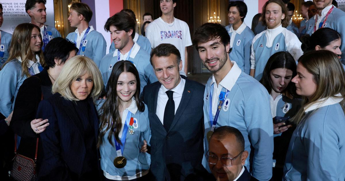 Les médaillés des Jeux d’hiver 2026 reçus par Emmanuel Macron à l'Élysée