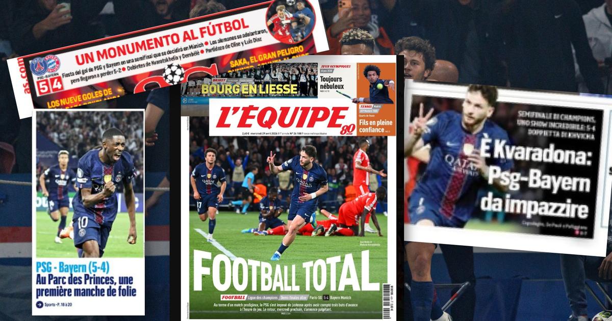 «Football total», «match légendaire», «demi-dieux» : la presse européenne émerveillée après la victoire du PSG face au Bayern