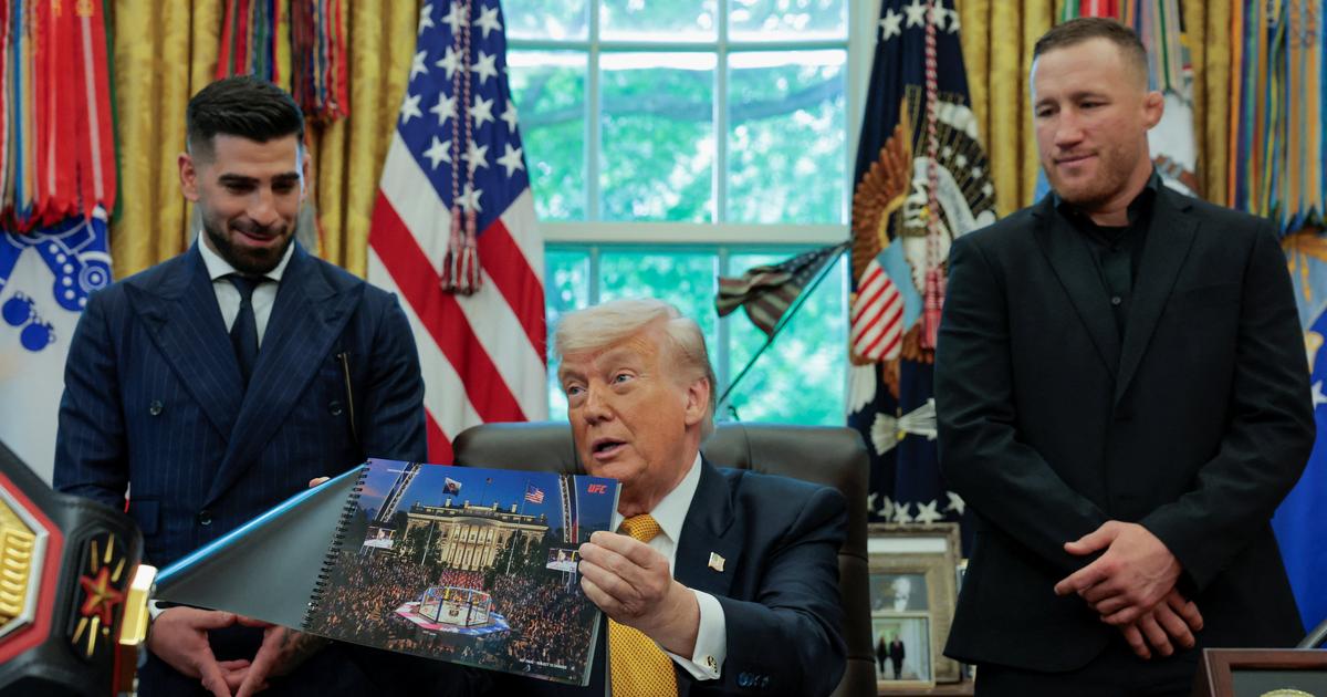 « Pas mal, hein ?… » : Donald Trump dévoile la scène du combat MMA organisé par l’UFC sur la pelouse de la Maison-Blanche